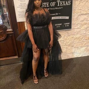Belt Not Included - Black Tulle Dress